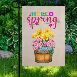 Hello Spring/Autumn Garden Flag