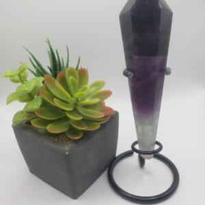 FLUORITE WAND WITH STAND