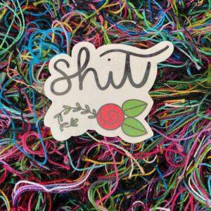 Shit Curses in Cursive Vinyl Waterproof Sticker