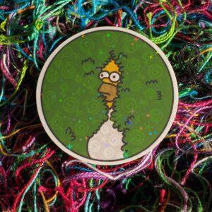Homer in Bushes Pop Culture Vinyl Waterproof Sticker