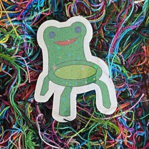 Froggy Chair Vinyl Waterproof Sticker