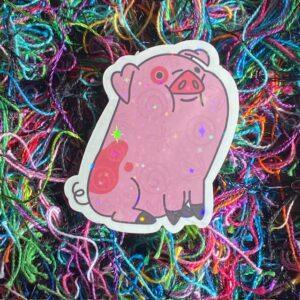 Pig Vinyl Waterproof Sticker