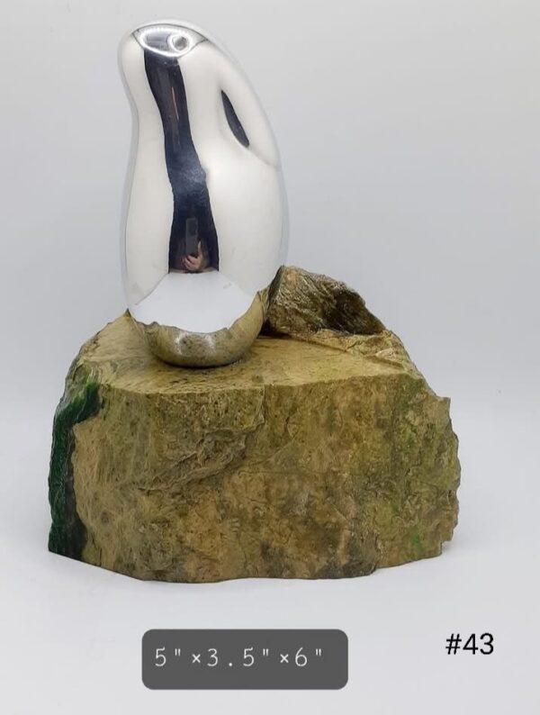 Rabbit On Green Serpentine Stone