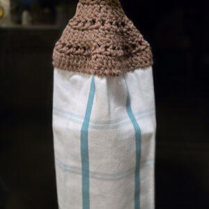 Spring Crocheted Top kitchen Hand towel