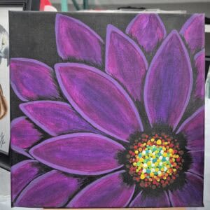Purple Flower Canvas Painting