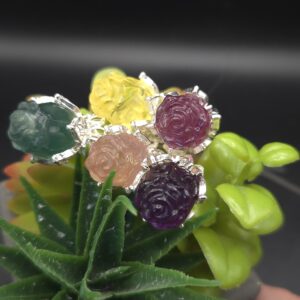 Fluorite ROSE (mini hair pin)