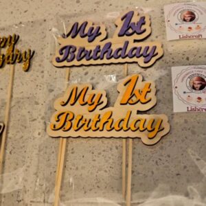 Cake Toppers double layered (1st bday)