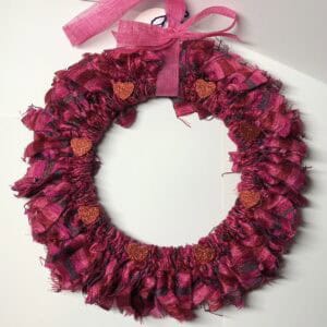 Valentine Rag Wreath