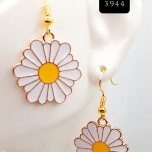 White Flower Earrings