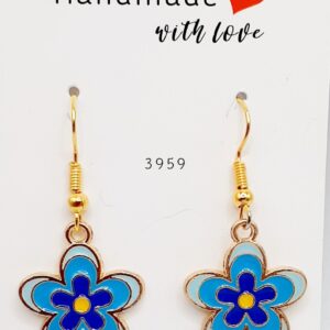 Blue Flower Earrings