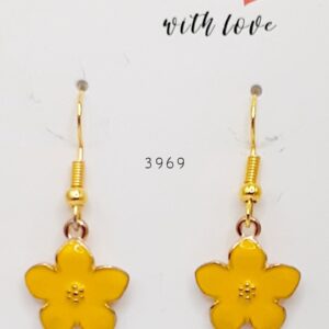Yellow Flower Earrings