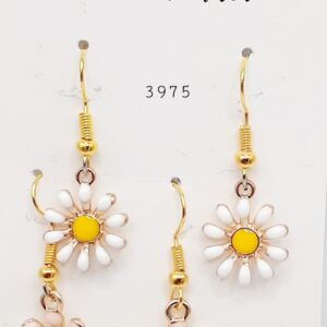 White Flower/Peach Flower Earrings