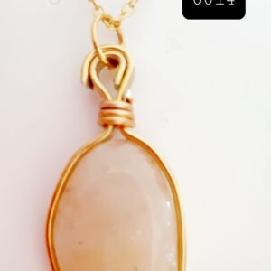 Quartz Crystal Gold Modern Edge Pendant Necklace