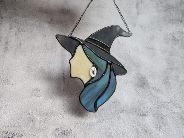 Stained Glass Witch Suncatcher