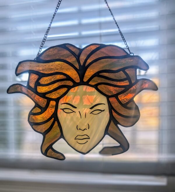 Medusa Stained Glass Suncatcher