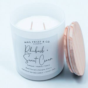 Rhubarb + Sweet Cream 10oz Candle