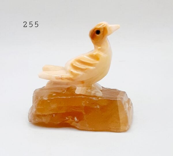 Sweet Bird (Onyx Stone) On Honey Calcite Stone