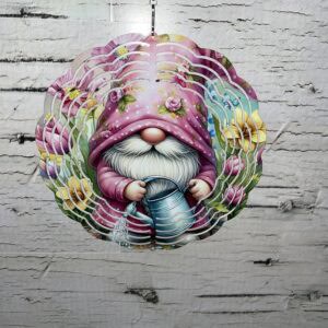 Pink Gnome Wind Spinner