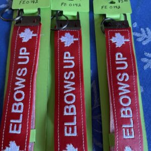 Red Elbows Up Key Fobs