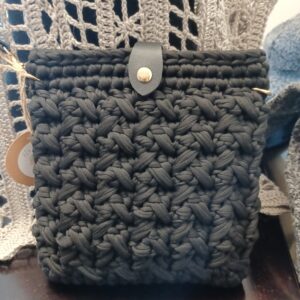 Flowers/Weave Crossbody Bag