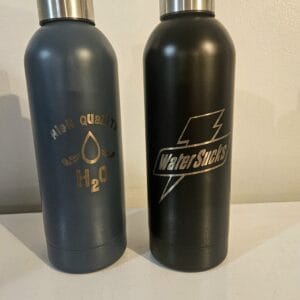 Laser engraved water bottle