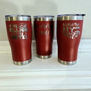 Engraved tumblers