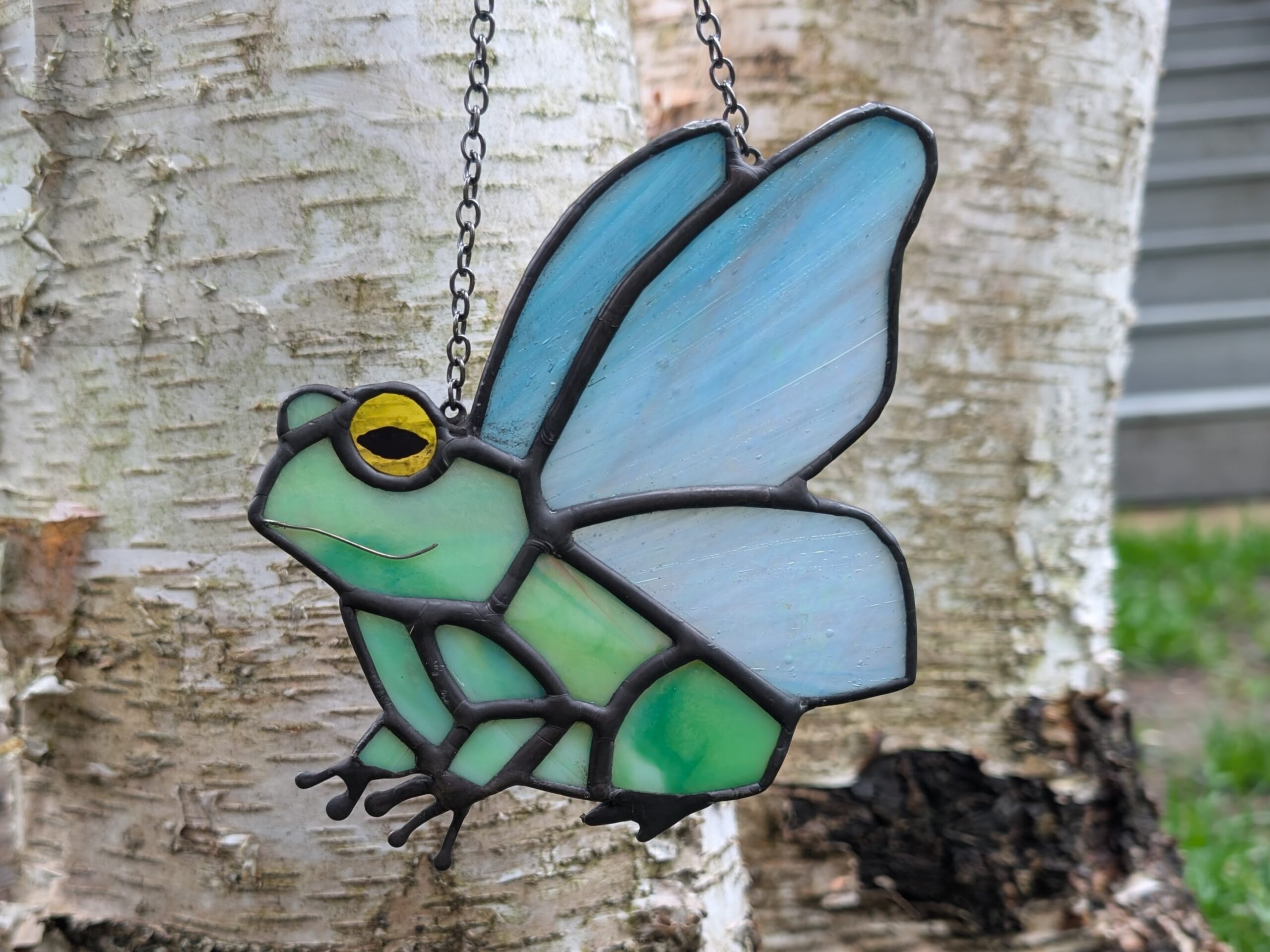 Fairy Frog Stained Glass Suncatcher