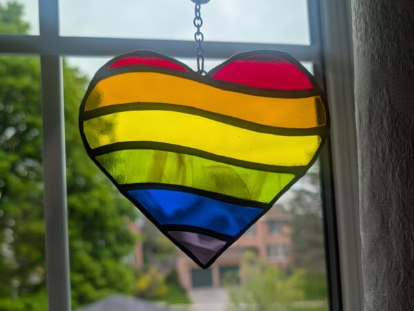 Rainbow Heart Suncatcher