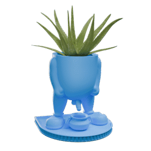 Peeing Planter Pot - SKY BLUE (M)