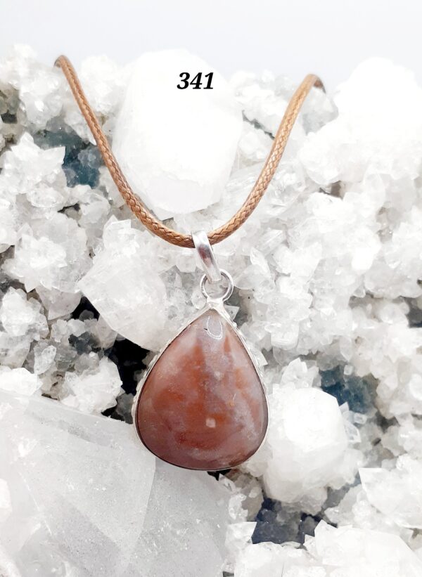 Imperial Jasper Stone Sterling Silver Setting Pendant Necklace