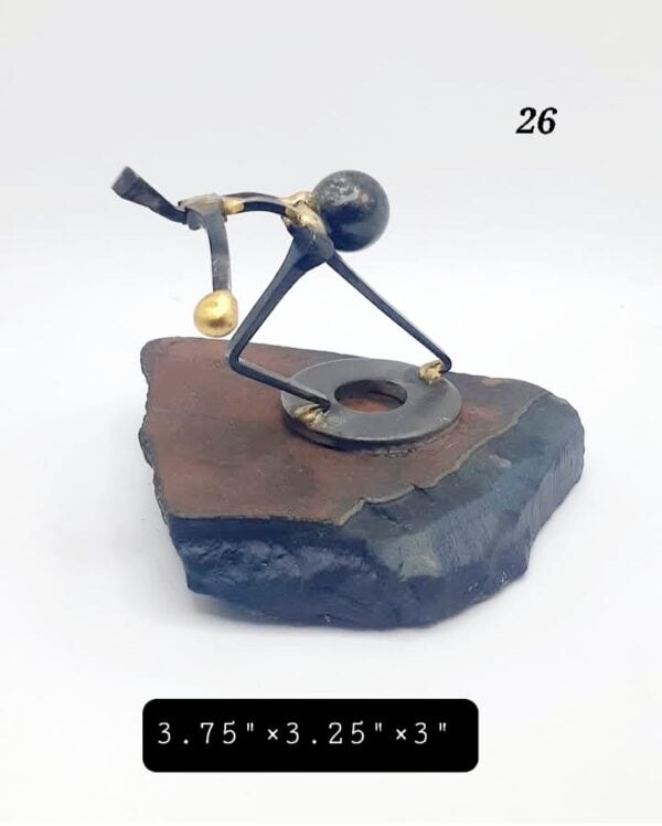 Bowler On Blue Tiger's Eye Stone