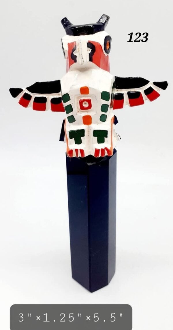 Thunderbird On Black Obsidian Stone Totem