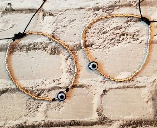 Evil eye string bracelet