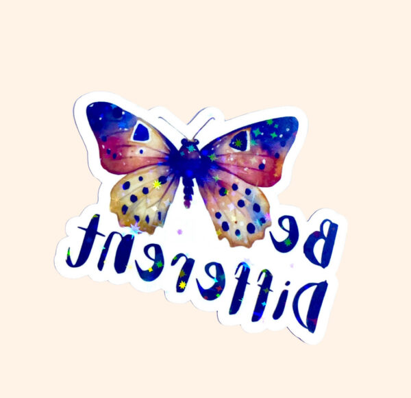 Be Different Butterfly Sticker