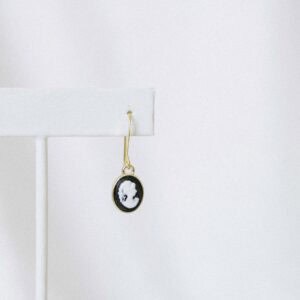Black Cameo Earrings