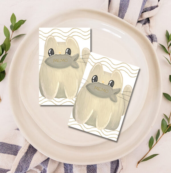 Handmade Magnetic Cat Memo Pad Grocery Shopping List Notepad Home Office Kitchen Stationery Decor Cat Lover Gift
