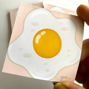 KAWAII Fried Egg Memo Pad 40 Sheet To Do List Notepad Kitchen Message Pad Office Memo Grocery List Desk Decor Cute Stationery Accent Gift