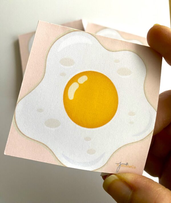 KAWAII Fried Egg Memo Pad 40 Sheet To Do List Notepad Kitchen Message Pad Office Memo Grocery List Desk Decor Cute Stationery Accent Gift