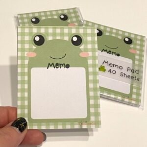 Frog Theme Memo Pad, To Do List, Teacher Stationery, Kawaii Memo Pad, Cute Memo Pad Kawaii Notepad Memo Stationery