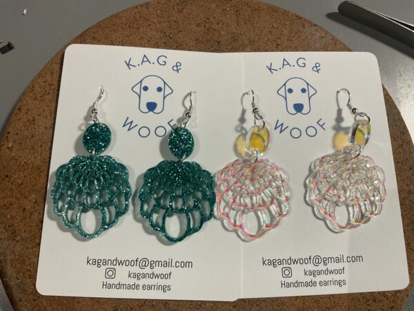 Curtain dangle earrings