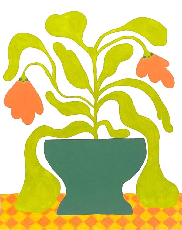 Mid Century Modern Original Art Print Minimalist Boho Eclectic Plant Print Gift For New Home Owner Wall Art Minimalist Plant Home Decor