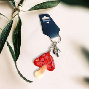 Resin Keychain and Charm for Mushroom Lover Tote Bag Purse Charm Phone Case Gift Accessory Keychain Charm Small Gift Idea Resin Art