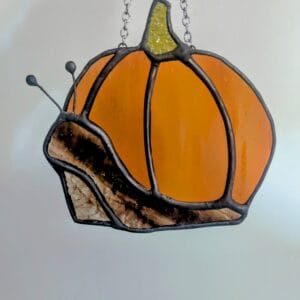 Stained Glass Halloween Snail