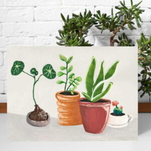 Minimalist Plant Original Art Print Botanical Wall Art Home Decor for Plant Lover for any Room in the Home Decor Accent