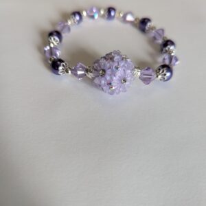 Purple Daisy Stretch Bracelet