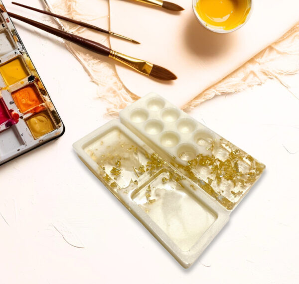Set of 2 Resin Paint Palette Handcrafted Resin Palette Gift Idea For Creative Home Decor or Functional for Artist Painter Resin Art