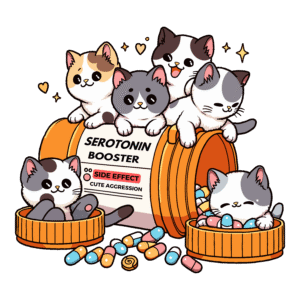 Serotonin Booster Cat Sticker