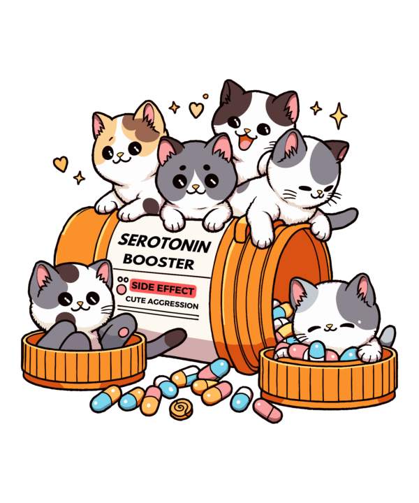 Serotonin Booster Cat Sticker