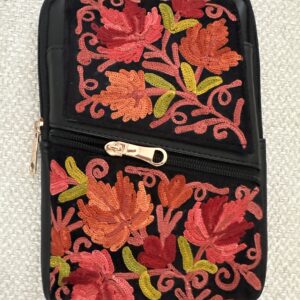 Embroidered Handbag - Angular Flap