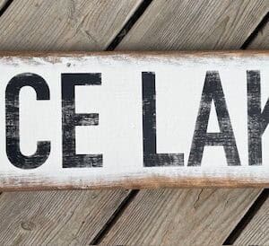 Lake sign - RICE - 26"w x 7"h